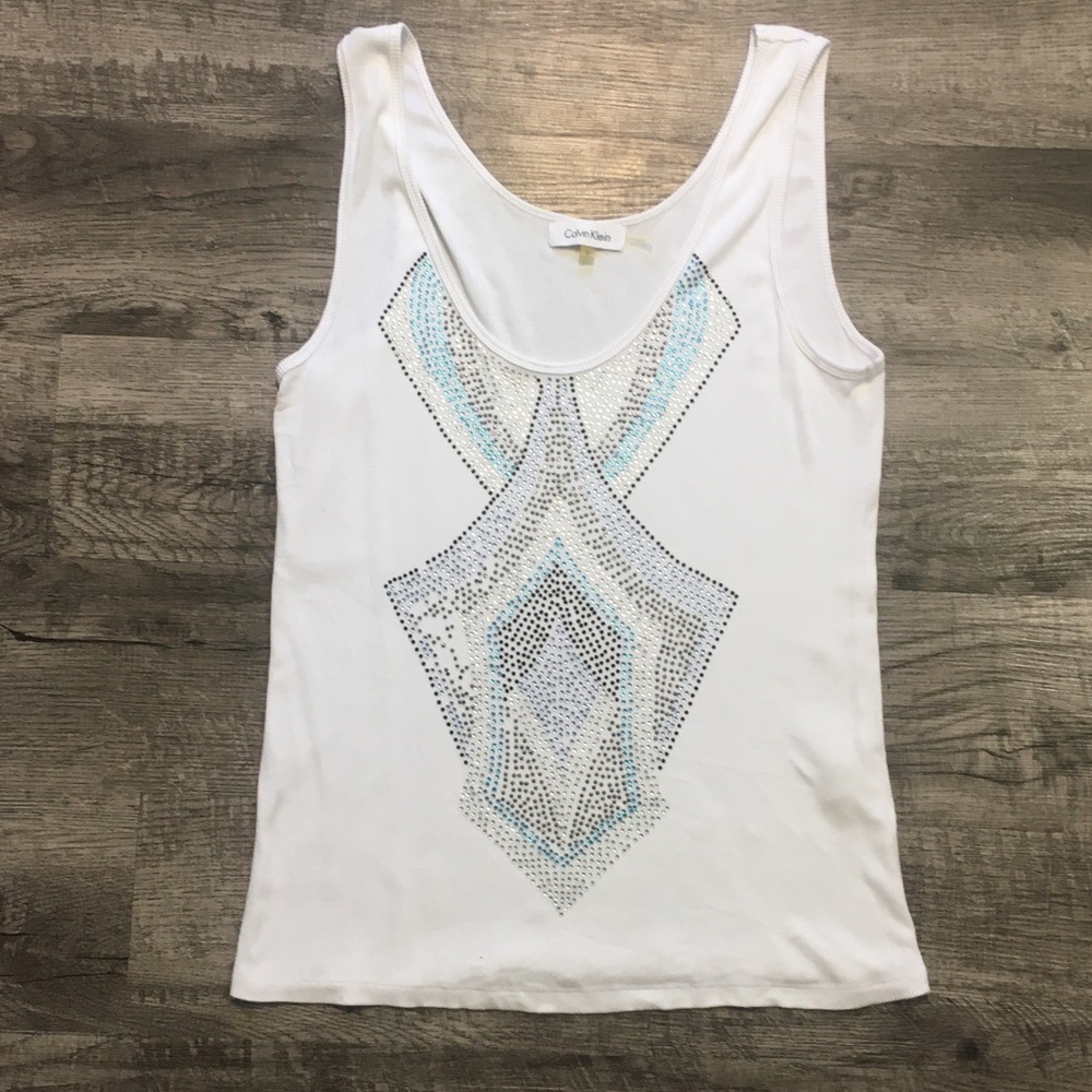 Calvin Klein Rhinestone Tank Top